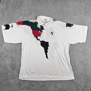 Vintage Titleist Corbin Shirt Mens 2XL White Mickey Mouse World Map Embroidered